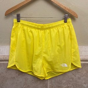 The North Face Neon Yellow Athletic Shorts size M